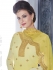 Yellow color shaded georgette wedding wear salwar kameez