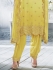 Yellow color shaded georgette wedding wear salwar kameez