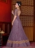 Lavender color net wedding anarkali