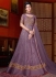 Lavender color net wedding anarkali