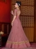 Onion pink color net wedding anarkali