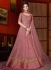 Onion pink color net wedding anarkali