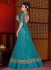 Blue color net wedding anarkali