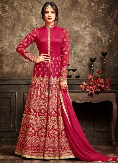 Sonal Chauhan Pink Anarkali Suit 5101