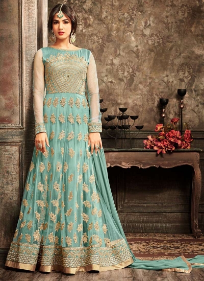 Sonal Chauhan Blue Anarkali Suit 5103