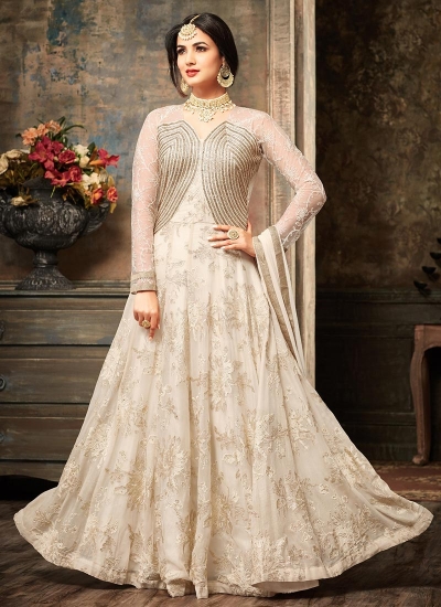 Sonal Chauhan Off White Anarkali Suit 5104