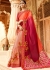 Peach pink wedding saree 8004