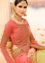 Beige pink half and half wedding saree 8008