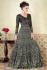 Black color satin party wear anarkali kameez 5307