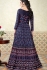 Blue color satin party wear anarkali kameez 5308