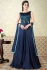 Blue color satin party wear anarkali kameez 5311