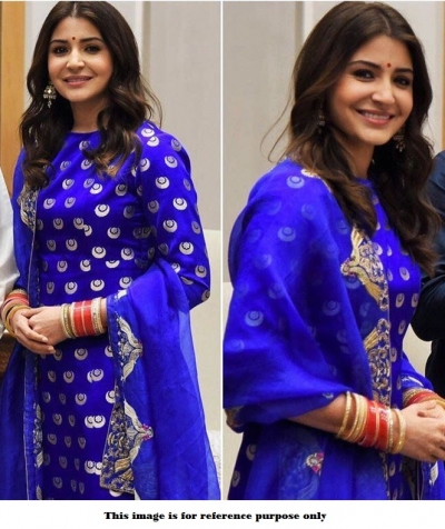 Bollywood Style Anushka Sharma Blue reception anarkali