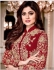 Shamita Shetty red color party wear anarkali kameez