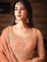 Sonal chauhan Peach color netted wedding anarkali 4807