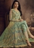 Mint green net wedding wear lehenga kameez