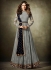 Jennifer Winget Grey and Navy blue Lycra jacquard anarkali