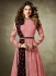 Jennifer Winget Pink and Maroon Lycra jacquard anarkali