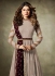 Jennifer Winget Beige and Maroon Lycra jacquard anarkali