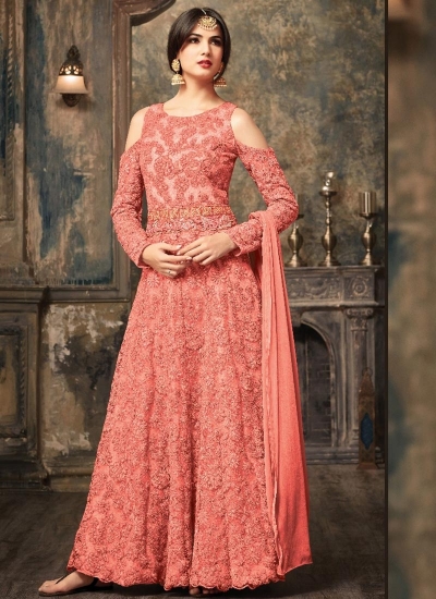 Sonal Chauhan Peach Anarkali Suit 5106A