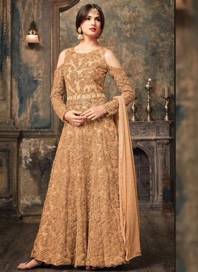 Sonal Chauhan Beige Anarkali Suit 5106B