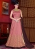 Pink color shaded silk wedding anarkali