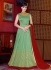 Green color shaded silk wedding anarkali