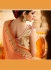 Orange color softy wedding saree