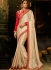 Gold and red burfi silk Party wear saree