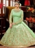 Pista green silk wedding anarkali