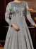 Grey color akira silk wedding anarkali