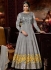 Grey color akira silk wedding anarkali