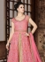 Pink net wedding Lehenga kameez