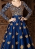 Blue silk wedding anarkali