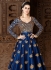 Blue silk wedding anarkali