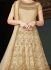 Cream color net wedding anarkali