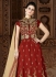 Maroon color silk wedding anarkali