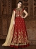 Maroon color silk wedding anarkali