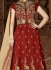 Maroon color silk wedding anarkali