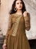 Brown color satin wedding anarkali