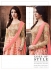 Peach and beige dhupion and brocade wedding anarkali