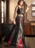 Black silk and net wedding lehenga choli