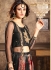 Black silk and net wedding lehenga choli