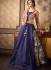 Blue spanish silk wedding lehenga choli