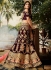 Maroon color velvet and net wedding lehenga choli