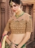 Green and beige banglori silk wedding lehenga choli