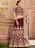 Wine color Tora wedding lehenga choli