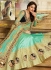 Firozi silk velvet and net wedding lehenga choli