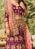 Purple color silk velvet and net wedding lehenga choli