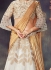 Off white  weaved silk wedding lehenga choli