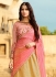 Beige and light pink silk wedding lehenga choli